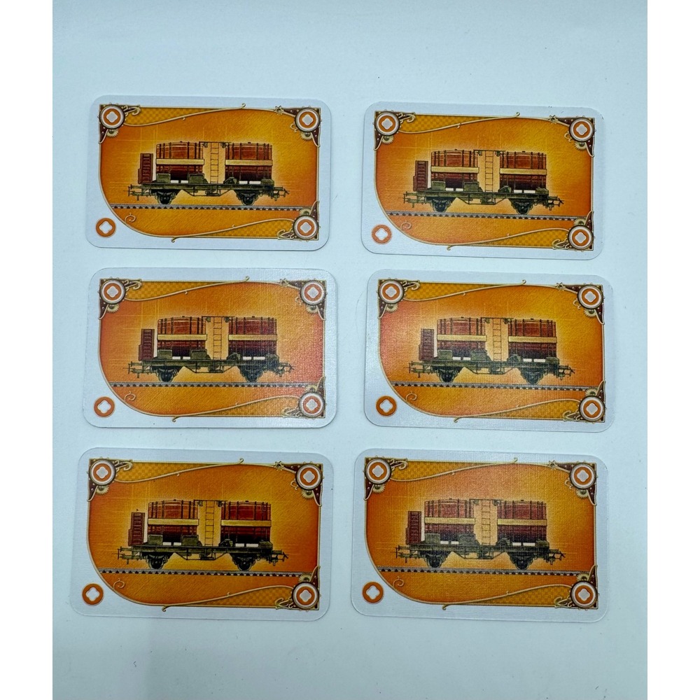Days of Wonder Ticket to Ride Replacement Game Cards 6ct Orange Train Locomotive